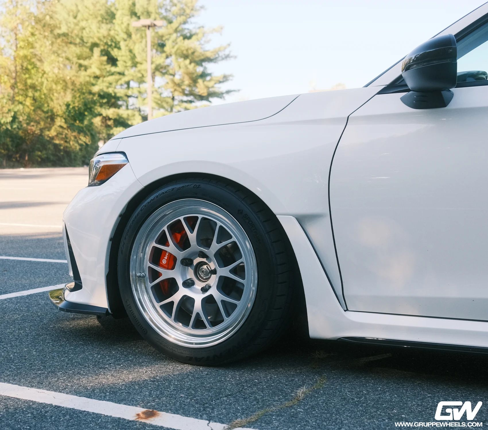 Honda Civic Type R FL with Gruppe Wheels A08R in Diamond Silver